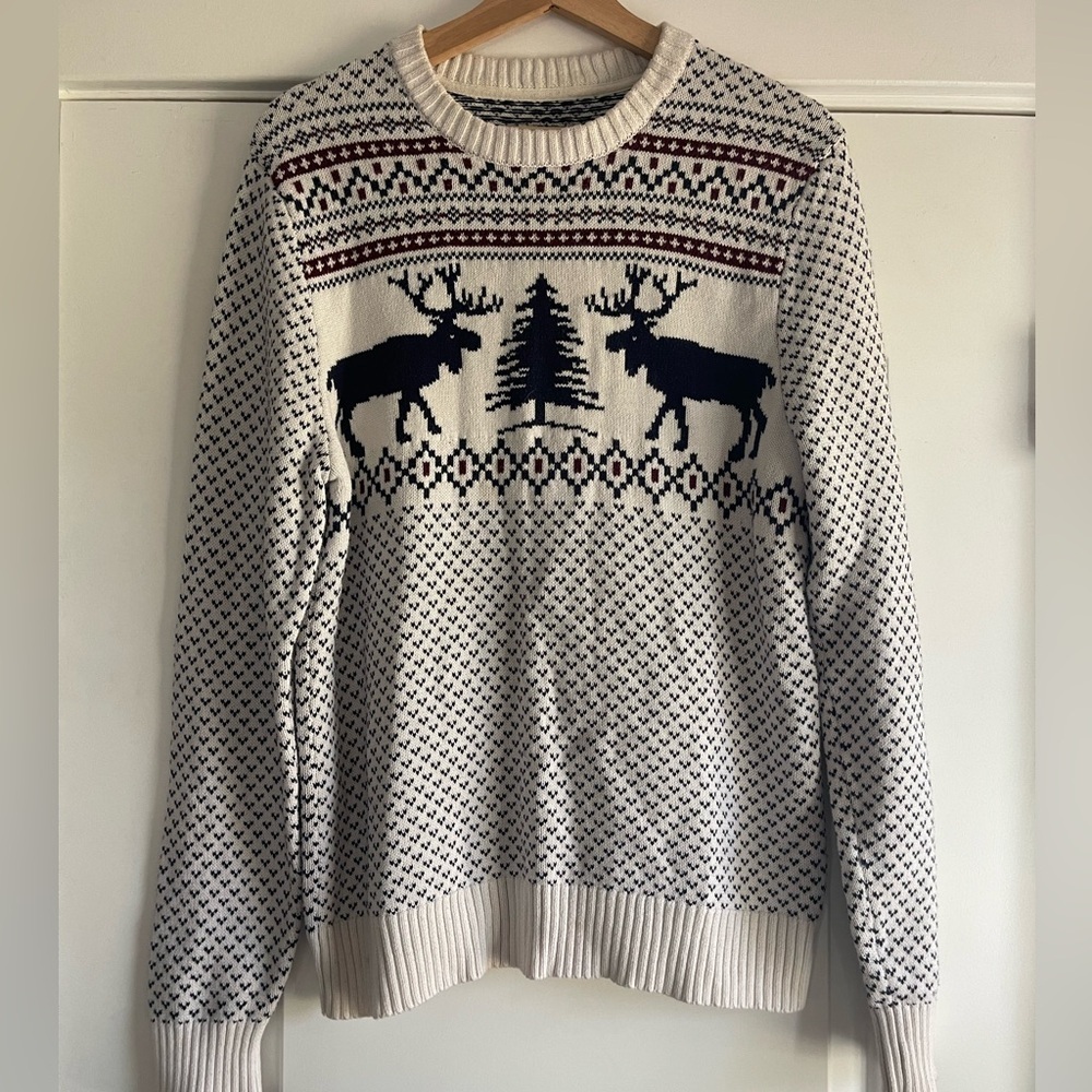 Vintage St John’s Bay Moose Knit Sweater - S